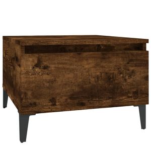 vidaXL Odkl&aacute;dac&iacute; stolek kouřov&yacute; dub 50 x 46 x 35 cm kompozitn&iacute; dřevo