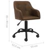 vidaXL Otočn&eacute; j&iacute;deln&iacute; židle 6 ks hněd&eacute; textil