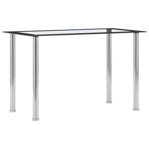 vidaXL J&iacute;deln&iacute; stůl černo-průhledn&yacute; 120 x 60 x 75 cm tvrzen&eacute; sklo