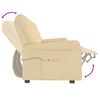 vidaXL 4místné masážní polohovací křeslo s držákem nápojů krémové