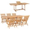 vidaXL 7d&iacute;ln&yacute; zahradn&iacute; j&iacute;deln&iacute; set 150&ndash;200 x 100 x 75 cm teakov&eacute; dřevo