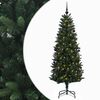 vidaXL Uměl&yacute; v&aacute;nočn&iacute; stromek s baňkami 120 cm 150 LED Tepl&aacute; b&iacute;l&aacute;