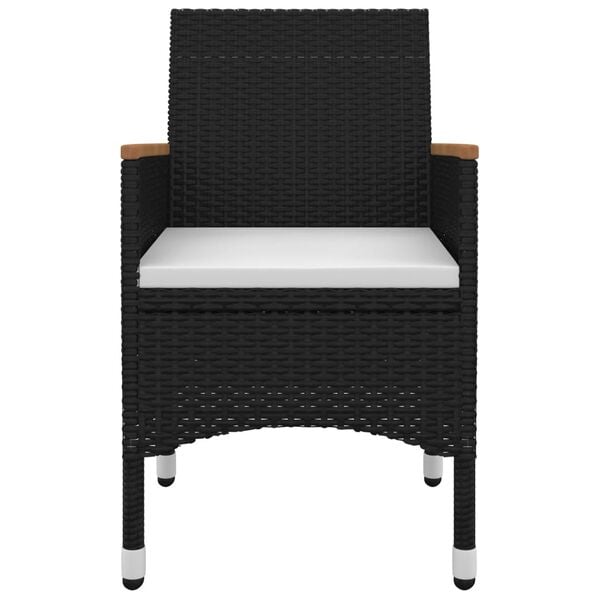 vidaXL 3d&iacute;ln&yacute; zahradn&iacute; j&iacute;deln&iacute; set s podu&scaron;kami polyratan a sklo