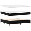 vidaXL Postel s boxspringem s matrac&iacute; s čelo Čern&aacute; 200 x 200 cm samet