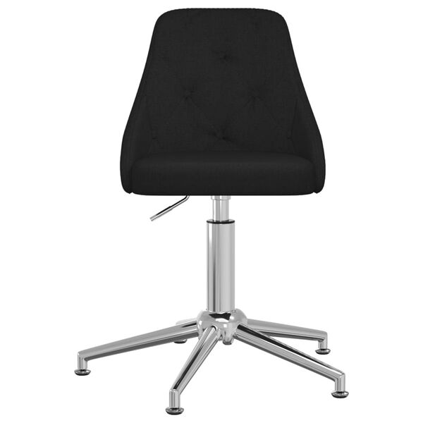 vidaXL Otočn&aacute; j&iacute;deln&iacute; židle čern&aacute; textil