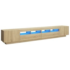 vidaXL TV skř&iacute;ňka s LED osvětlen&iacute;m dub sonoma 260 x 35 x 40 cm