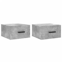 vidaXL Nástěnné noční stolky 2 ks betonově šedé 35 x 35 x 20 cm