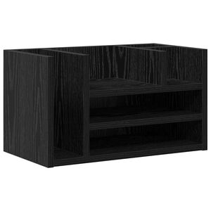 vidaXL Organiz&eacute;r na stůl Čern&yacute; dub 44,5 x 24 x 25 cm Kompozitn&iacute; dřevo