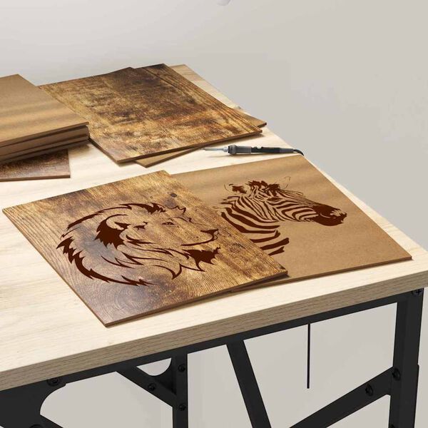 vidaXL Dekorační panely 12 pcs Kouřový dub 15 x 21 x 0.3 cm