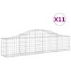 vidaXL Klenut&eacute; gabionov&eacute; ko&scaron;e 11 ks 200x30x40/60 cm pozinkovan&eacute; železo