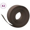 vidaXL Travn&iacute; lemy 2 ks hněd&eacute; 10 m 20 cm polyethylen