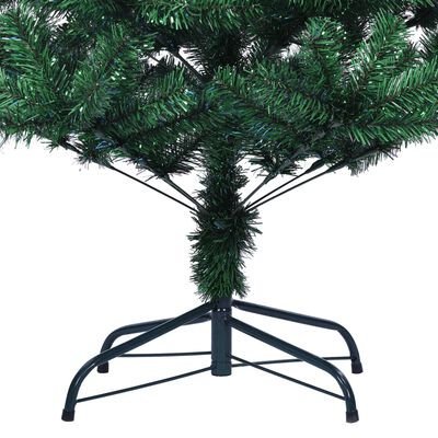 vidaXL Umělý vánoční stromek s duhovým jehličím zelený 120 cm PVC