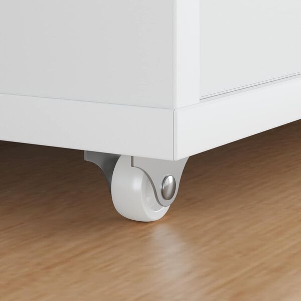 vidaXL Kolečko 2 pcs B&iacute;l&aacute; 42 x 11,5 x 29 mm Železo