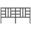 vidaXL Čelo postele šedé 206 x 4 x 100 cm masivní borovice
