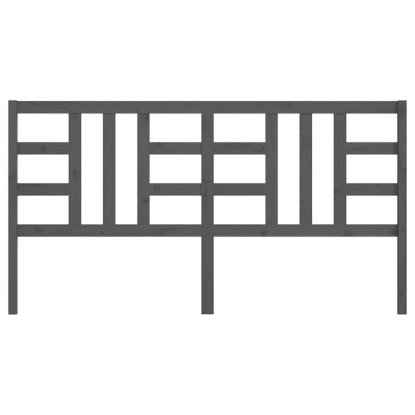 vidaXL Čelo postele šedé 206 x 4 x 100 cm masivní borovice