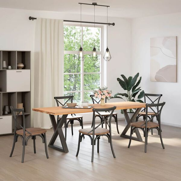 vidaXL Nohy k j&iacute;deln&iacute;mu stolu 2 ks antracitov&eacute; 80 x (72-73,3) cm ocelov&eacute;