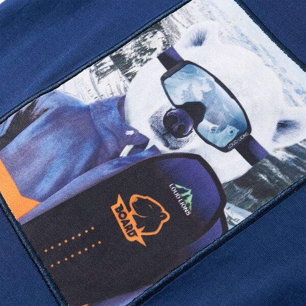 Dětsk&eacute; tričko s dlouh&yacute;m ruk&aacute;vem dž&iacute;nově modr&eacute; 116