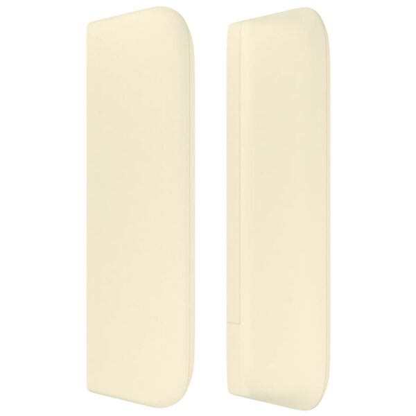 vidaXL Čelo postele typu u&scaron;&aacute;k kr&eacute;mov&eacute; 163x16x78/88 cm uměl&aacute; kůže