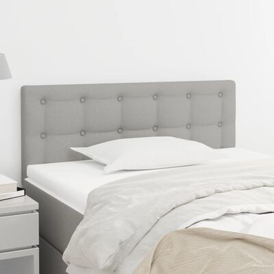 vidaXL Čelo postele světle šedé 80 x 5 x 78/88 cm textil