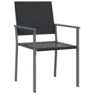 vidaXL Zahradní židle 2 ks černé 54 x 62,5 x 89 cm polyratan