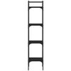 vidaXL Knihovna se 4 policemi čern&aacute; 35x30x138,5 cm kompozitn&iacute; dřevo