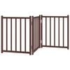 vidaXL Z&aacute;brana pro psy skl&aacute;dac&iacute; 3 panely hněd&yacute; dub 150 cm masiv jedle