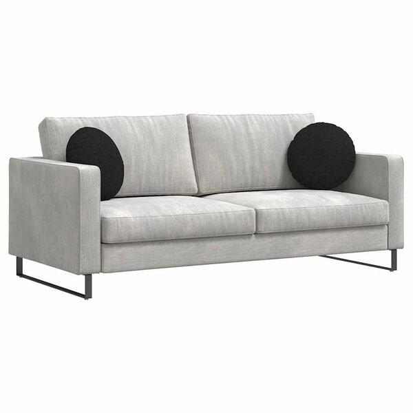 vidaXL Pol&scaron;t&aacute;ře na sedadla 2 pcs Čern&aacute; &Oslash;40 x 13 cm textil