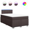 vidaXL Box spring postel s matrac&iacute; tmavě hněd&aacute; 120x200 cm textil