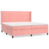 vidaXL Box spring postel s matrac&iacute; růžov&aacute; 200x200 cm samet