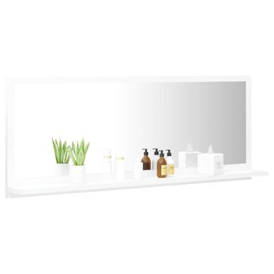 vidaXL Koupelnové zrcadlo bílé 100 x 10,5 x 37 cm dřevotříska