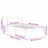vidaXL Rám postele s čelo Hnědá 75 x 190 cm Masivní borové dřevo