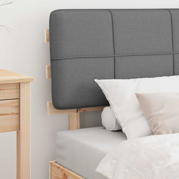 vidaXL R&aacute;m postele s čalouněn&yacute;m čelem s čelo Světle &scaron;ed&aacute; 80 x 200 cm