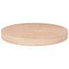 vidaXL Kulat&aacute; stoln&iacute; deska &Oslash; 40x4 cm masivn&iacute; dub bez povrchov&eacute; &uacute;pravy
