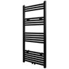 Čern&yacute; žebř&iacute;kov&yacute; radi&aacute;tor na ručn&iacute;ky rovn&yacute; &uacute;středn&iacute; topen&iacute; 500x1160 mm