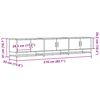 vidaXL TV skř&iacute;ňka kouřov&yacute; dub 210 x 35 x 41 cm kompozitn&iacute; dřevo