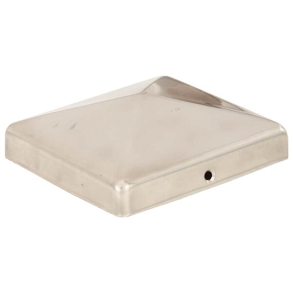 vidaXL Krytky na plotov&eacute; sloupky ve tvaru stř&iacute;&scaron;ky 6 ks nerez 101x101mm