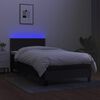 vidaXL Box spring postel s matrac&iacute; a LED čern&aacute; 80 x 200 cm textil