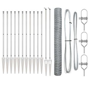 vidaXL Plotov&yacute; sloupek. Stř&iacute;brn&aacute;