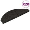 vidaXL Samolepic&iacute; rohože na schody 20 ks čern&eacute; 56x17x3 cm