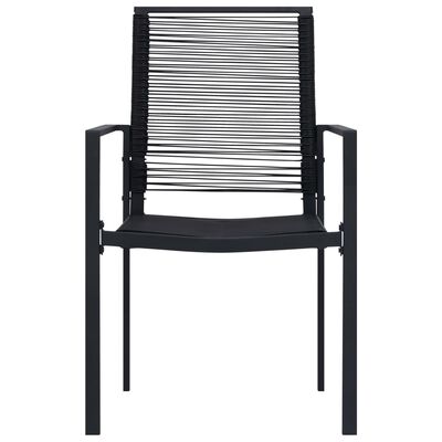 vidaXL Zahradní židle 4 ks PVC ratan černé