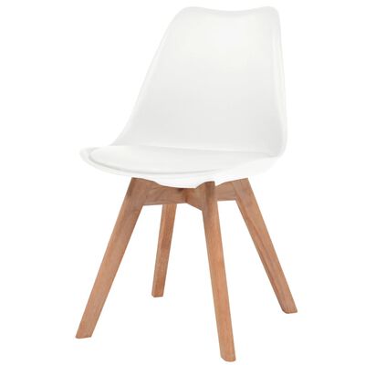 vidaXL Jídelní židle 4 ks bílé plast