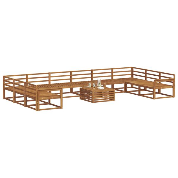 vidaXL Venkovn&iacute; pohovkov&aacute; souprava 11 pcs Př&iacute;rodn&iacute;