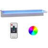 vidaXL Přelivov&yacute; vodop&aacute;d s RGB LED osvětlen&iacute;m nerezov&aacute; ocel 60 cm