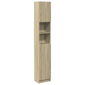 vidaXL Koupelnov&aacute; skř&iacute;ňka dub sonoma 32 x 25,5 x 190 cm dřevotř&iacute;ska