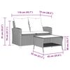 vidaXL Zahradní pohovka 2-sedák s polštáři&Stůl šedá polyratan