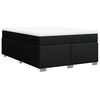 vidaXL Box spring postel s matrac&iacute; čern&aacute; 140x200 cm textil