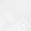 vidaXL Subway dlaždice 10 pcs B&iacute;l&aacute; 30,5 x 30,5 cm Polyuretan a PET