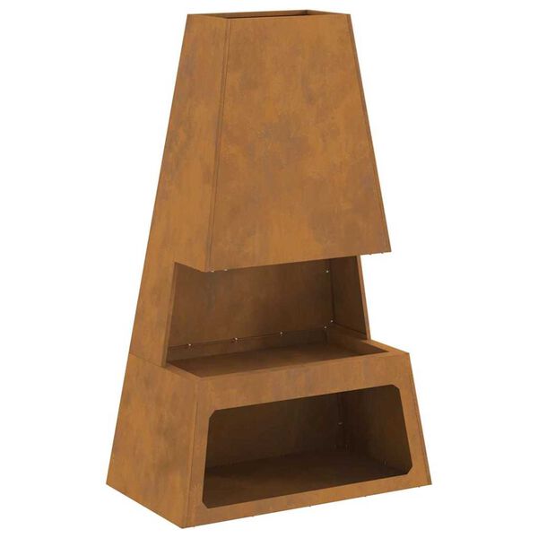 vidaXL Ohniště Hnědá 60 x 35 x 100 cm Ocel