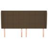 vidaXL Čelo postele typu u&scaron;&aacute;k tmavě hněd&eacute; 163x23x118/128 cm textil