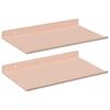 vidaXL Plovouc&iacute; police 2 ks Růžov&aacute; 30 x 18 x 2,5 cm Ocel